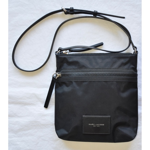 MARK JACOBS NEW BIKER NORTH SOUTH BLACK NYLON CROSSBODY BAG - Picture 3 of 9
